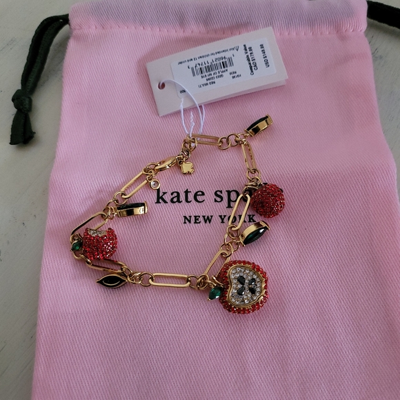 🆕 Kate Spade Apple of My Eye Charm Bracelet - Picture 2 of 6